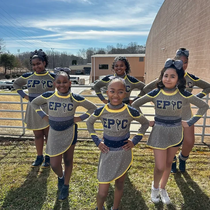 Royal Bees cheerleading team at EPIC Cheer & Dance Academy